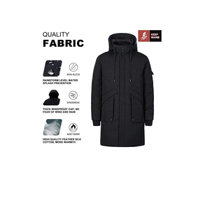 Chaqueta acolchada para hombre con diseño de panel de bloque de color Chaqueta acolchada para hombre con tela resistente al viento y al agua - Product Image 2