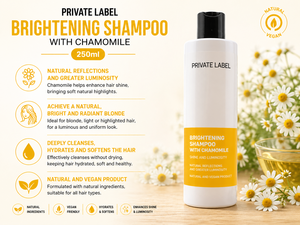 Shampooing éclaircissant à la camomille en marque privée 250ml OEM |   Shampooing Hydratant Éclaircissant Naturel pour Cheveux Blonds, Espagne UE - Product Image 2