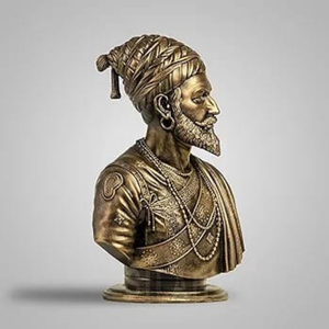Chhatrapati Shivaji Maharaj Sculpture - 8 POUCES, Couleur Bronze Antique - Product Image 3