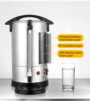Distributeur de café en acier inoxydable 6 L (100 tasses) – Cafetière professionnelle pour usage domestique et traiteur