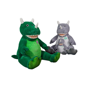 Peluche Triceratops de <span class=keywords><strong>dessin</strong></span> <span class=keywords><strong>animé</strong></span> en gros, personnalisée, mignonne, à grande bouche, peluche souple et rembourrée, <span class=keywords><strong>dinosaure</strong></span> Triceratops - Product Image 5