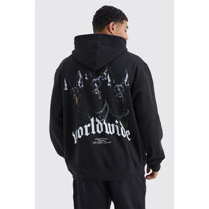 Pakistan Made 100% Cotton Fleece Pullover <b>Hoodie</b> <b>for</b> <b>Men</b> Winter Windproof & Eco-Friendly Breathable 550g Fabric Custom Printed - Product Image 1