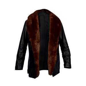 Faux Collar Made Top Llegada Hombres Chaqueta de cuero de imitación 2025 en línea Mejor compra Hombres Chaqueta de motorista de cuero de imitación - Product Image 2