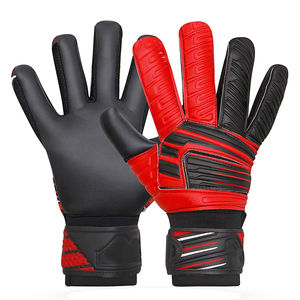 Gants de gardien de but en cuir PU pour enfants, gants de protection des mains en rouge et noir à vendre, fournisseurs du Pakistan, vente en gros - Product Image 4