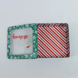 Caixa de <span class=keywords><strong>Metal</strong></span> Personalizada Impressa para Embalagem de Presente, Caixa Retangular Quadrada de <span class=keywords><strong>Metal</strong></span> com Tampa - Product Image 6