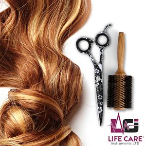 Tijeras Curvas Profesionales de Color Negro para Cortar el Pelo de Mascotas, Tijeras de Peluquería de Acero Inoxidable Japonés de Life Care Inst - Product Image 2