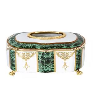 ที่ใส่กระดาษเช็ดปากแบบโลหะสีทองพร้อมเคลือบสีสำหรับตกแต่งโต๊ะดีไซน์สุดสร้างสรรค์ - Product Image 1