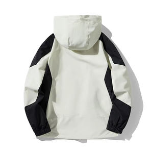 แจ็กเก็ตมีฮู้ดสำหรับผู้ชายเสื้อซิปรูดซิปทำจากโพลีเอสเตอร์กันลมหนาสองชิ้นแบบถอดได้สำหรับกลางแจ้ง100% ปีนเขาฤดูหนาว - Product Image 2