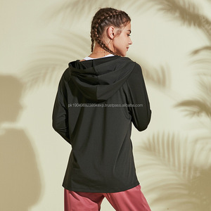 New Sports Fitness Thumb Buckle <b>Long</b>-<b>Sleeved</b> Yoga Top for Women With Hoodie Quick-drying Yoga Clothes Sports <b>T</b>-<b>shirts</b> Woman - Product Image 3