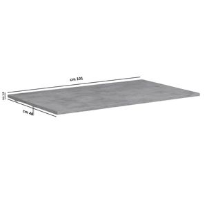 Londra Nordikflat lavabo da bagno Color cemento 101x46x1.6 cm confezione da 1 ripiano lavabo senza foro - Product Image 2