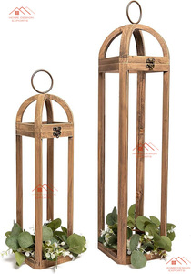 ชุดโคมไฟแขวนทำจากไม้2ขนาดโคมไฟแขวนทำจากไม้แท้สำหรับตกแต่งบ้านดีไซน์คลาสสิก - Product Image 4