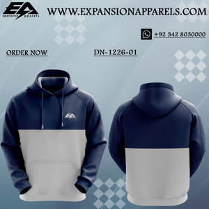 Sudadera con capucha de poliéster y algodón de alta calidad para hombre personalizada XL talla grande DIY logotipo OEM tela de calidad impresa con cuello con capucha - Product Image 6