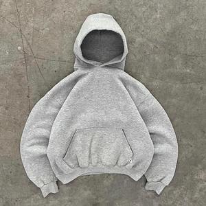 Sweat-shirts à capuche grande taille avec logo personnalisé de haute qualité pour hommes Streetwear respirant avec épaules tombantes teintées en plaine pour l'hiver - Product Image 2