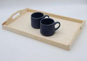 Plateau de service vintage en bois de luxe, planche à découper artisanale Meena, durable, éco-responsable, épaisseur 1,5 cm, compatible lave-vaisselle - Product Image 5