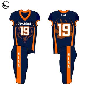 ผ้าเจอร์ซีย์ทีมฟุตบอลอเมริกันพิมพ์ซับลิเมชันผ้าระบายอากาศน้ำหนักเบาออกแบบได้ตามต้องการ - Product Image 3