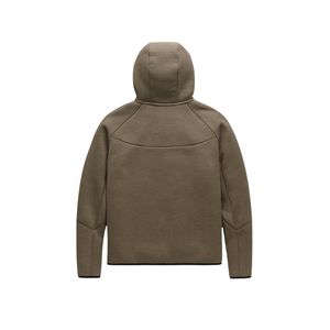 Conjunto Deportivo de Chaqueta con Capucha y Cremallera Completa y Pantalones Deportivos de Felpa Técnica para Hombre, Color Verde Oscuro, para Entrenamiento Atlético - Product Image 4