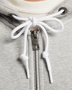 Sweat à capuche d'hiver surdimensionné 100% coton tricoté polaire tissu épais goutte épaule Logo en relief couleur unie Streetwear mode unisexe - Product Image 2