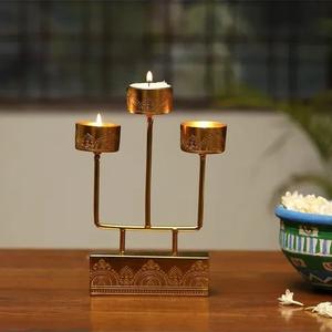 Metal <b>Candle</b> <b>Holders</b> Industry Trending Brass Antique Candlestick Pillar Set of 2 Handmade Metal <b>Candle</b> Stand Candleholders - Product Image 2