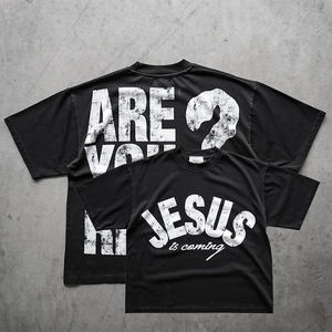 Camisetas recortadas de algodón GSM 250 de la mejor calidad para hombre, camisetas con estampado de pantalla Boxy Fit de talla grande en Color negro con logotipo personalizado - Product Image 2