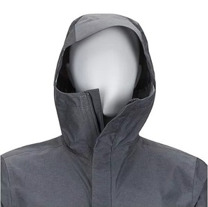 Chaqueta impermeable de senderismo recubierta de alta calidad para hombres, venta al por mayor, cortavientos con logotipo personalizable con capucha, chaqueta de lluvia con cremallera completa - Product Image 6
