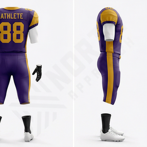 Uniforme de Fútbol Americano, Jersey con Número y Logotipo Bordados en 3D, Personalizado, Talla Grande, 100% Poliéster, Equipación Profesional - Product Image 2