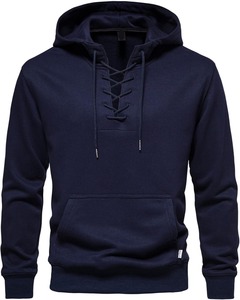 เสื้อฮู้ดคอปกครอสโอเวอร์สำหรับผู้ชายเสื้อสเวตเชิ้ตแขนยาวระบายอากาศได้ดีเสื้อกอล์ฟแบบสวมหัวมีฮู้ดสำหรับผู้ชาย - Product Image 6