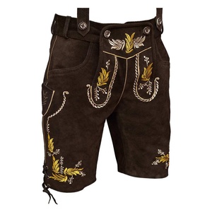 Haute Qualité Hommes Damen Kurz Trachten Lederhosen - Okoberfest Shorts - Bavarian - Product Image 3