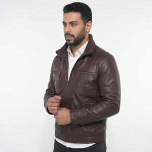 Factory Direct Men's Leather Winter Jacket Sleek Fit Smooth Finish Premium Quality <b>Waterproof</b> <b>Warm</b> Streetwear Outerwear Stylish - Product Image 4
