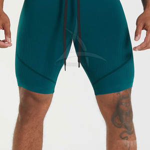 Stylish Men Compression <b>Shorts</b> Solid Casual <b>Slim</b> <b>Fit</b> Quick Dry Elastic Waist Soft Stretch Fabric Perfect Gym Training - Product Image 6