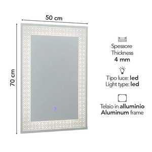 LED Makeup <b>Mirror</b> with Adjustable Feature Aluminum Frame - Product Image 2