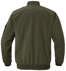 Custom Bomber Jacket Sports Wind Breaker Zip Bomber Jacket Oversized Cotton Lining 100% Nylon Windbreaker Bomber Jackets - Product Image 4