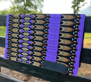 Western Show Horse Saddle Blanket Diseño de Nueva Zelanda Manta de sillín de lana hecha a mano Top Wool Saddle Pad Size - Product Image 5