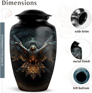 Urnes de crémation d'aigle pour hommes cendres urnes de sépulture pour hommes adultes cendres humaines femmes cendres uniques taille personnalisée - Product Image 2