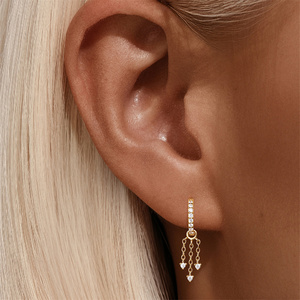 Oro pezzo singolo S925 <span class=keywords><strong>argento</strong></span> Marquise zircone nappa stella 5A zircone charm per cerchio orecchino accessorio - Product Image 6