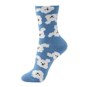 Calcetines de Algodón Transpirables para Mujer, con Diseño Gráfico Novedoso de Personajes de Animales, para Uso Diario Informal - Product Image 4