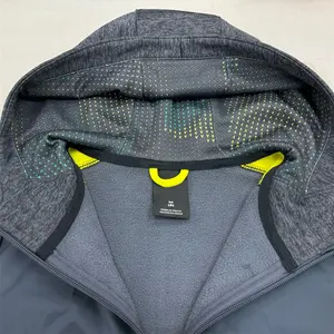 Chaqueta deportiva de lana superior con diseño sin cuello superpuesto de tejido de Fabricante Mayorista - Product Image 3