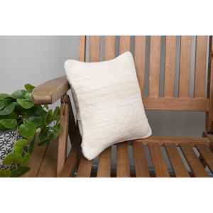 <b>Beige</b> 18x18 Luxury Kilim Wool Pillow Vintage Woven <b>Cushion</b> Portable Bedding Decorative <b>Cushion</b> for Christmas 12x12 Inch - Product Image 2