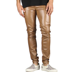 Pantalones de chándal para hombre Pantalones de cuero con logotipo personalizado para hombre Precio bajo Superventas Directo de fábrica Pantalones de cuero para hombre - Product Image 3
