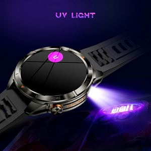 Montre connectée Rogbid avec écran IPS de 1,46 pouce, suivi de la fréquence cardiaque, étanche IP68, montre de sport avec lampe de poche et fonction d'appel - Product Image 2