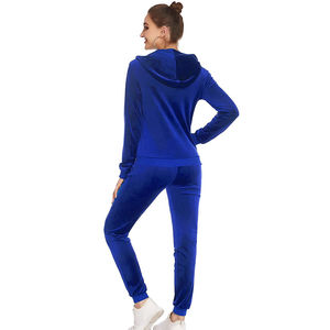 100% coton unisexe Gym ensemble de survêtement d'entraînement vêtements de sport noirs avec logo personnalisé imprimé hiver survêtement-femmes 2 pièces ensemble - Product Image 2
