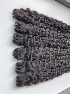 Extensiones de cabello de trama ondulada al agua, cabello crudo sin procesar para mujeres negras, sin enredos - Product Image 3