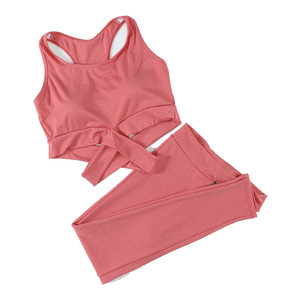 Custom Logo Solid Women <b>Workout</b> 2 Piece Set Breathable Quick Dry Stand Collar Zip <b>Jacket</b> Drawstring Wide Leg Sweatpants Gym - Product Image 5