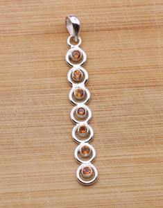 Citrine Gemstone Inde Meilleure Qualité 925 Timbre Bijoux Cadeau De Mariage Parfait pour l'amour 925 Pendentif En Argent Sterling Avec - Product Image 4