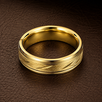 Cincin Titanium Baja Matte Custom JLM Wholesale dengan Pola Panah Terukir untuk Pria, Cincin Janji Pernikahan, Model Nyaman Dipakai