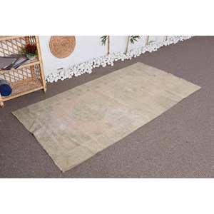 Tapis Patchwork Vintage en Laine Beige fait à la Main Grand 33X62 pieds Rectangle 10mm Jute pour Adolescents Abstrait pour Couloir - Product Image 2