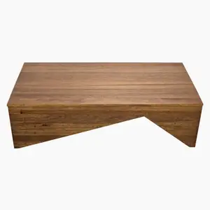 Natural Teak Wood Jade Coffee Table Unique Legs Design Rectangle Top Table for Living Room Hotel Cottage Office Home Furniture