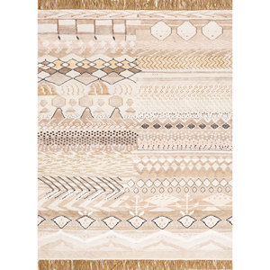 Manchaha Ivory Hand Knotted Wool Bamboo Silk Rugs Geometric Rectangle Fur Carpet for Home for Living Room <b>Hallway</b>-Les-1844 - Product Image 1