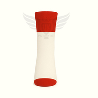 Chaussettes de sport décontractées en coton respirant pour hommes, chaussettes de football personnalisées en gros du Japon, chaussettes blanches avec bordure et talon rouges