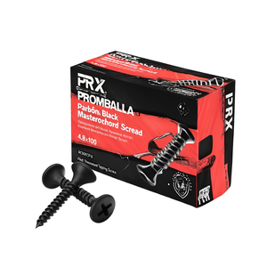 Viti per Cartongesso Nere Fosfatate PRX 4.8X100 PROMOFIX - Viti Autofilettanti a Filettatura Fine - Product Image 2