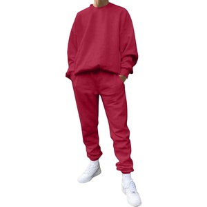 Ensembles de sweats pour hommes unisexe en polaire douce avec poches, coupe décontractée, évacuation de l'humidité, pantalons de survêtement respirants, amples et surdimensionnés pour l'hiver - Product Image 2